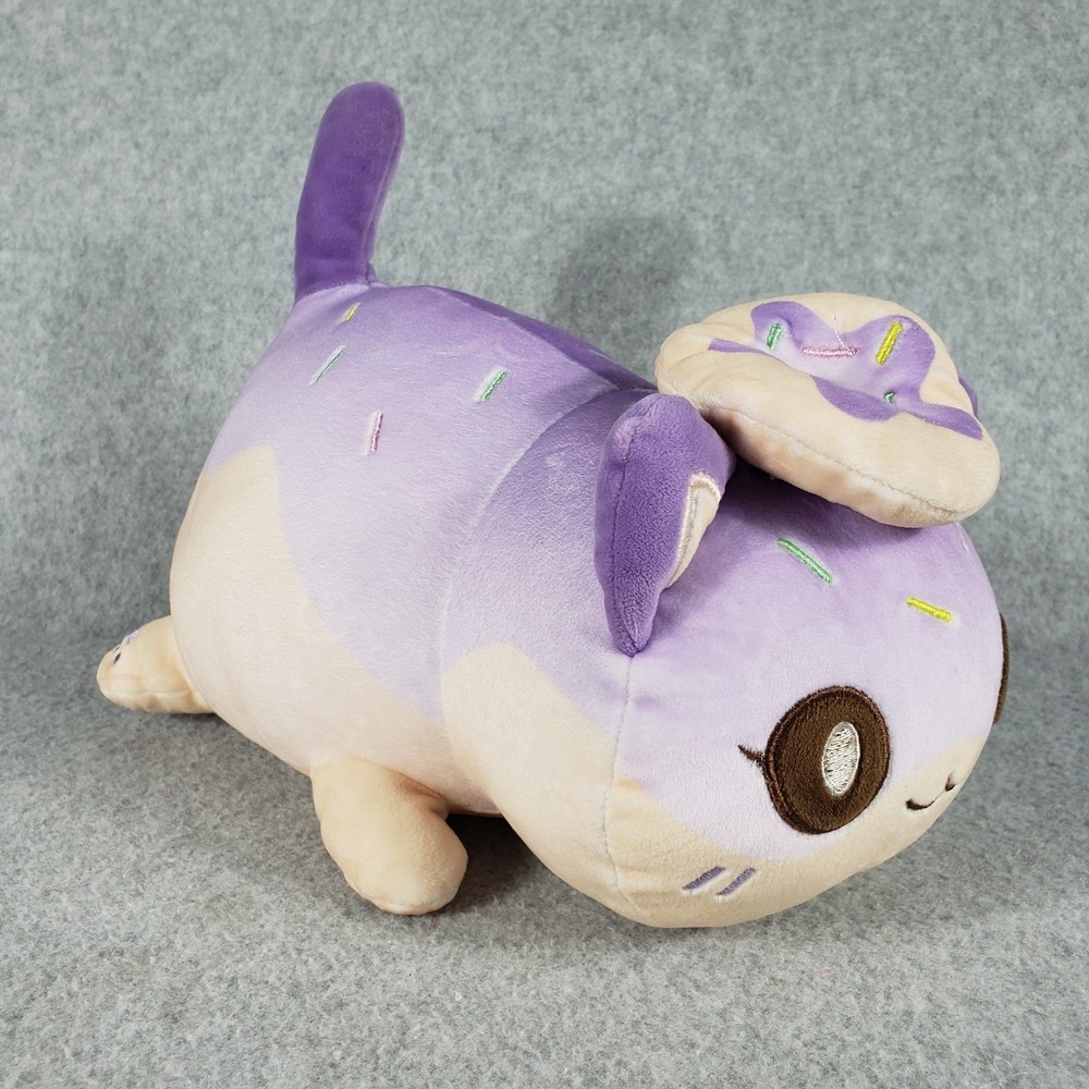 Aphmau MeeMeows Donut Cat Plush 11" Purple Sprinkles Litter 1 Stuffed Animal - Picture 8 of 8